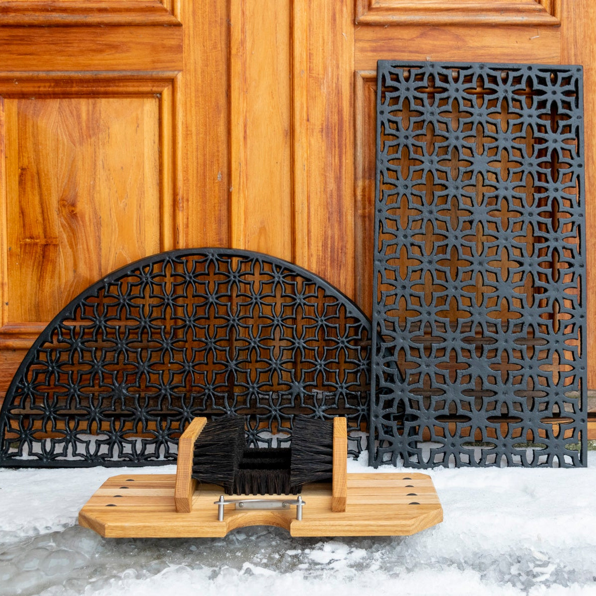 Fotskrapa gjutjärn rektangulär