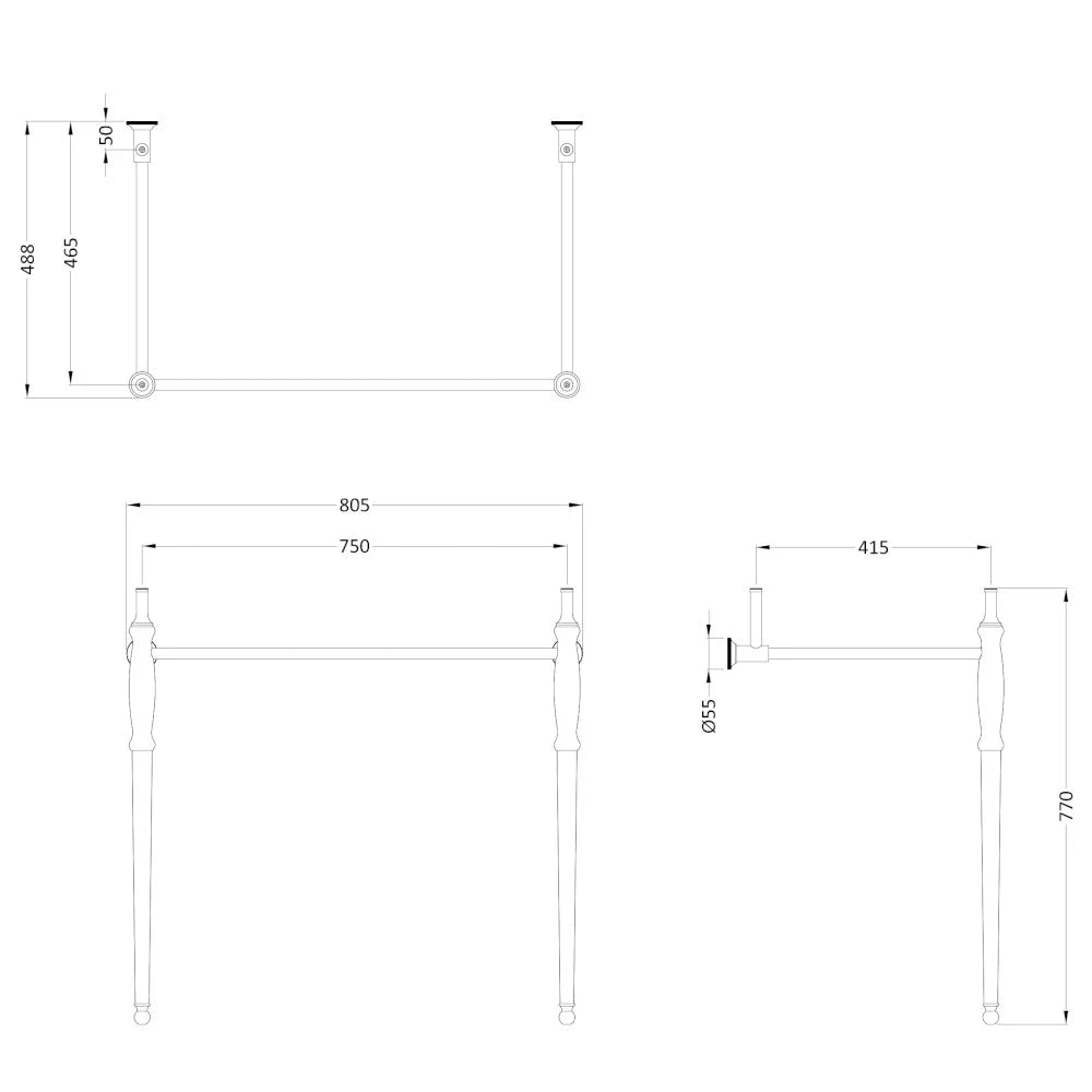 Handfat Burlington Guild 85 cm inkl. kromställning