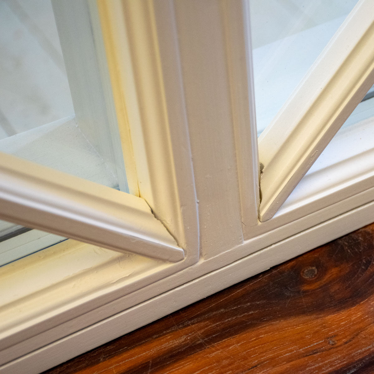 Halbmondfenster weiß 1430 × 710 Isolierglas