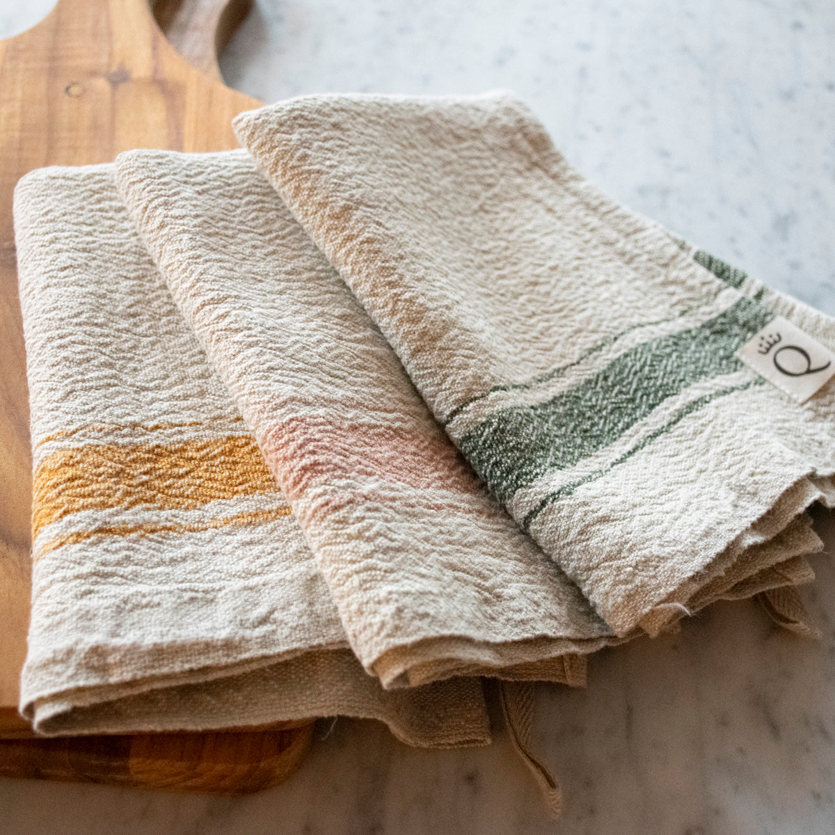 Køkkenhåndklæde Heard natur/okker 40x65 cm