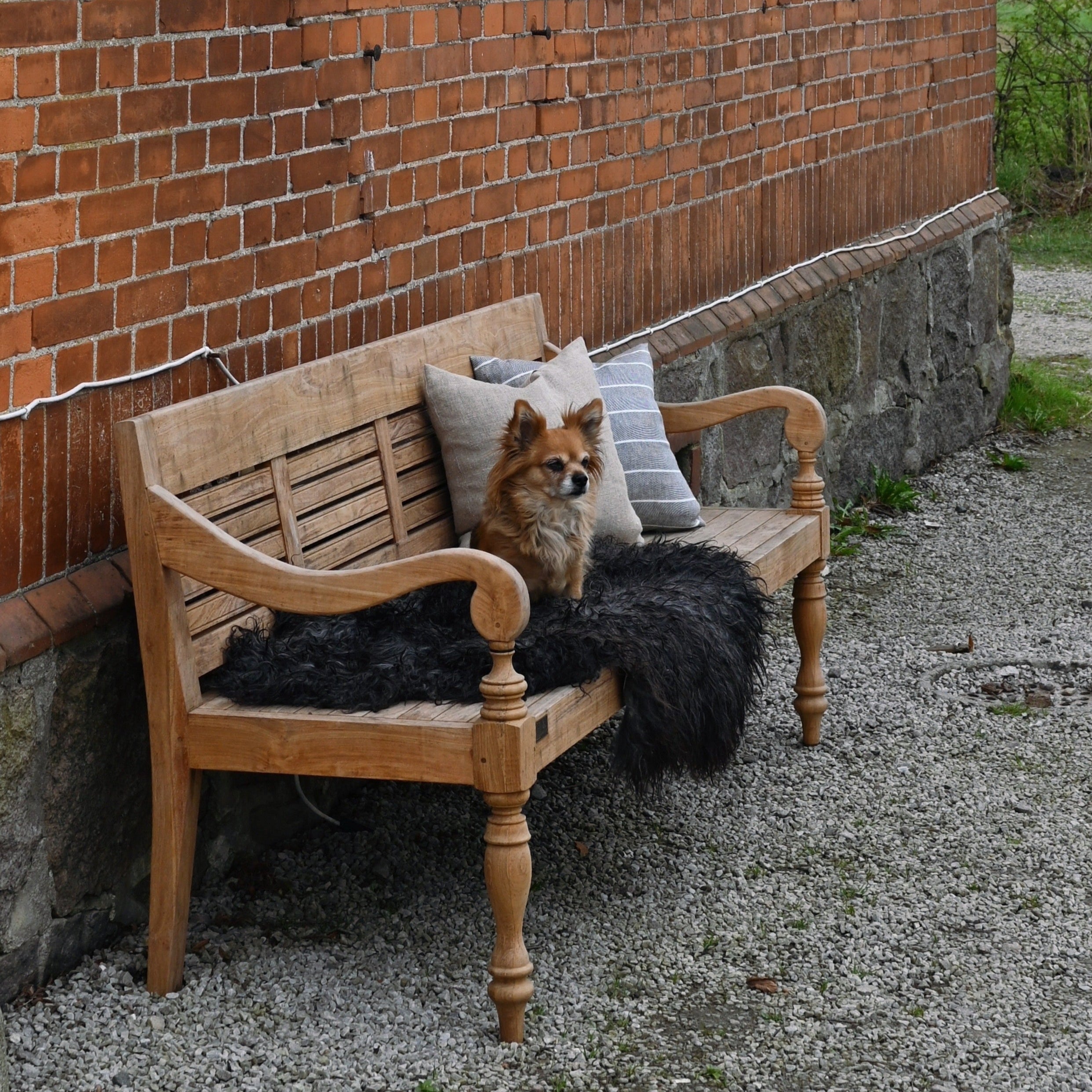 Vintage trädgårdssoffa teak