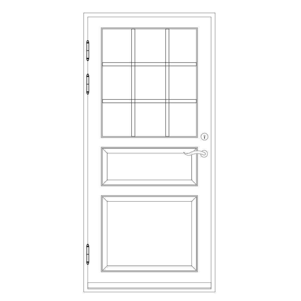 Kivik enkeldörr vit 980x2080 mm