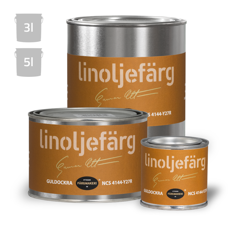 Guldockra linoljefärg Ottossons