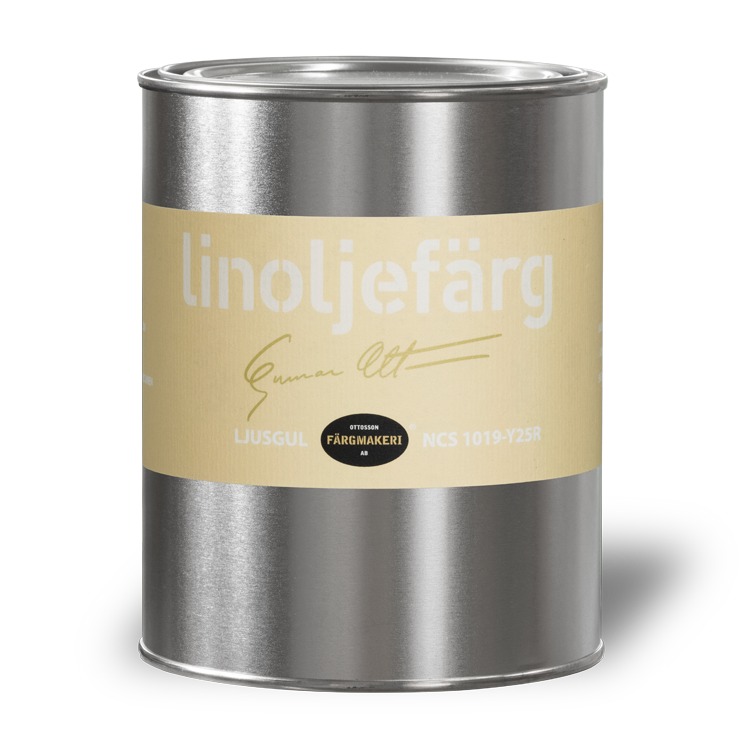 Hellgelbe Linoleumfarbe Ottossons