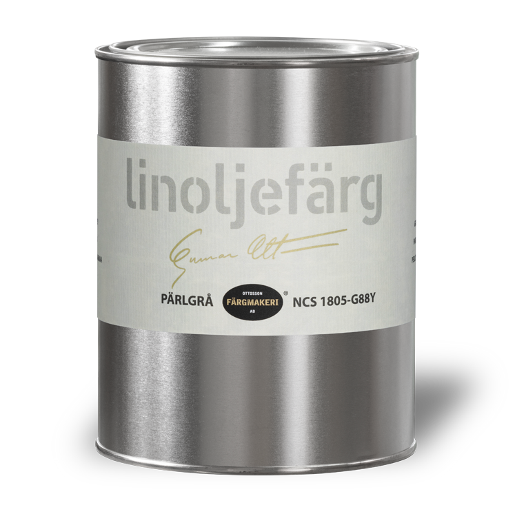 Perlgraue Leinölfarbe Ottossons