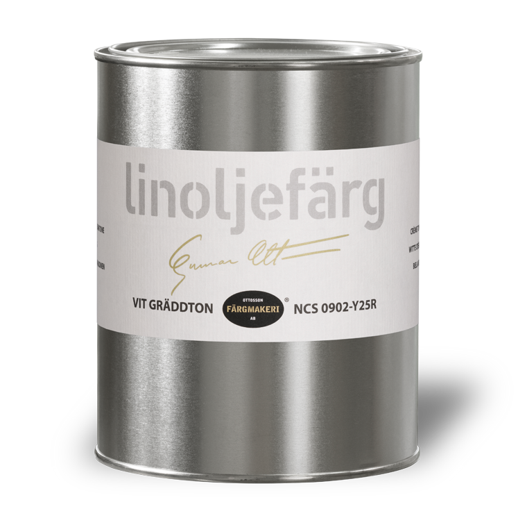 Weißer Cremeton Leinölfarbe Ottossons