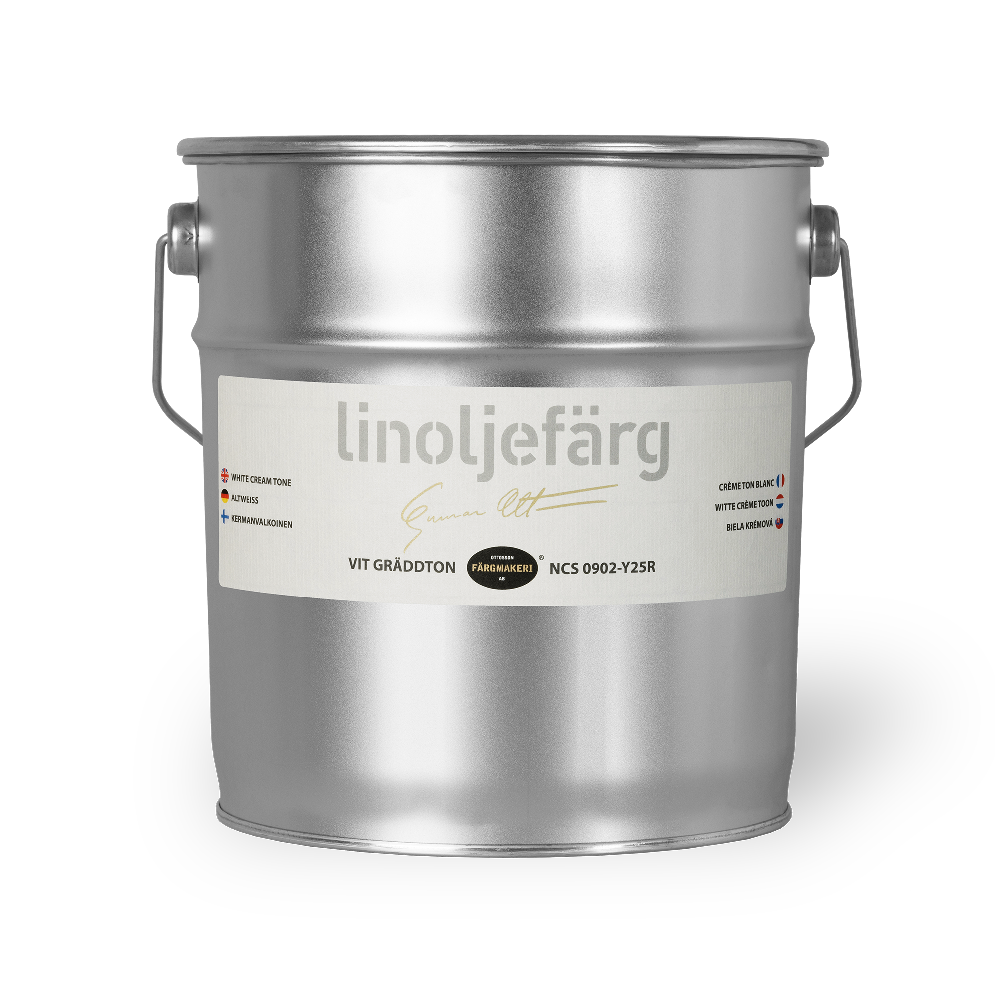 Weißer Cremeton Leinölfarbe Ottossons