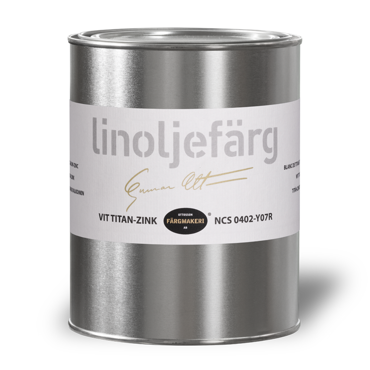 Weiße Titan-Zink-Leinölfarbe Ottossons