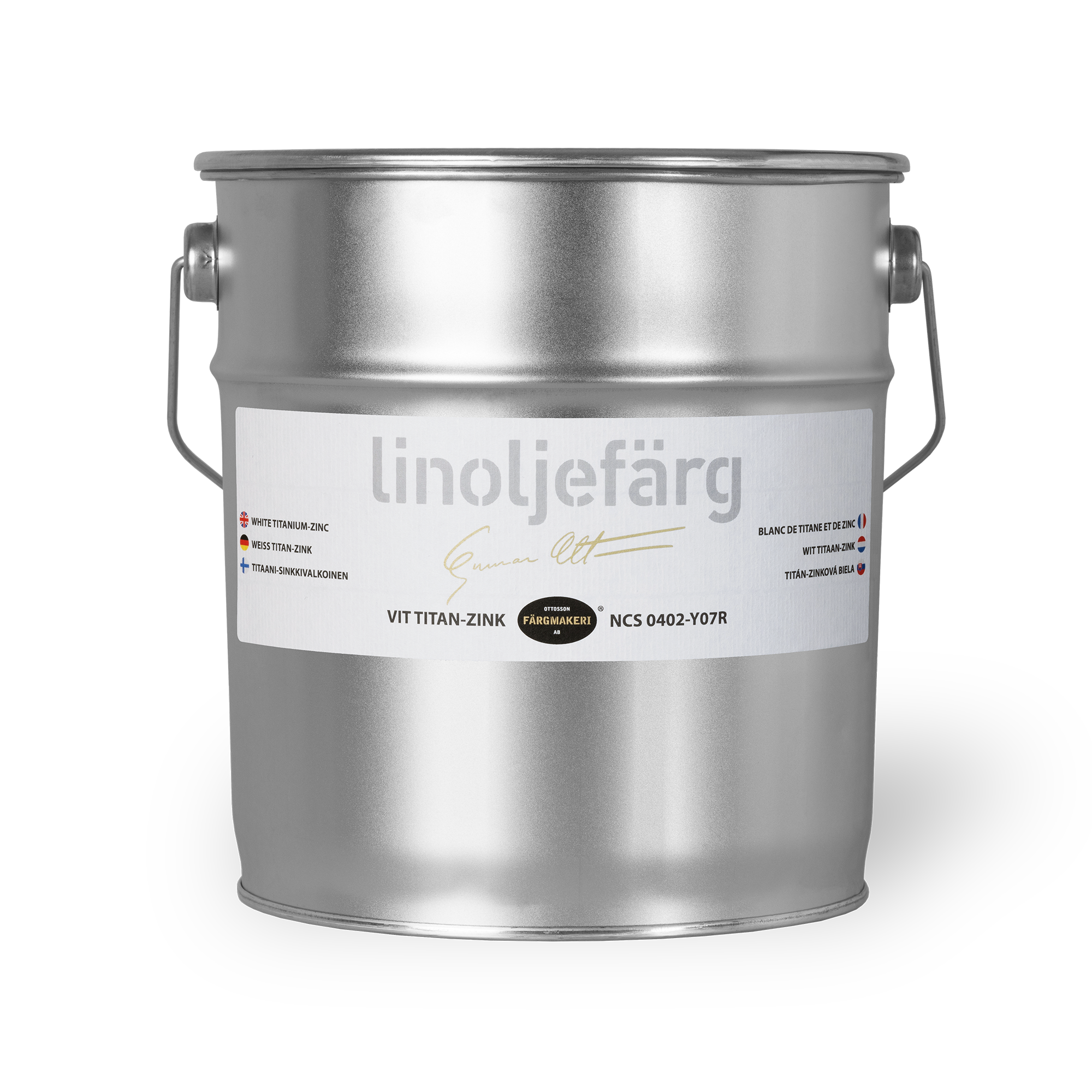 Weiße Titan-Zink-Leinölfarbe Ottossons