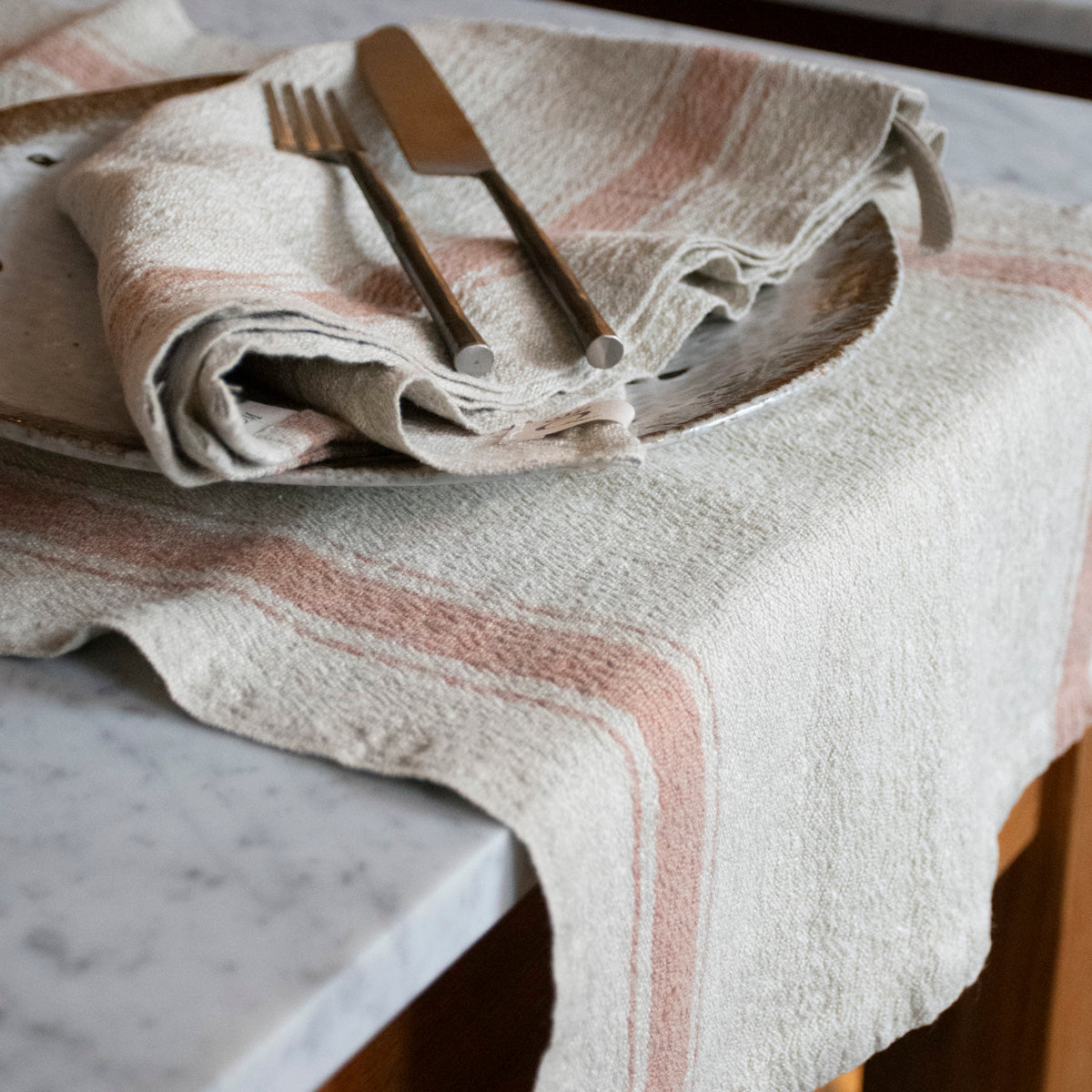 Køkkenhåndklæde Heard natur/okker 40x65 cm