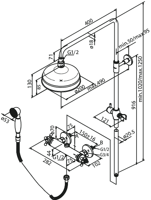 Takduschpaket Damixa tradition krom