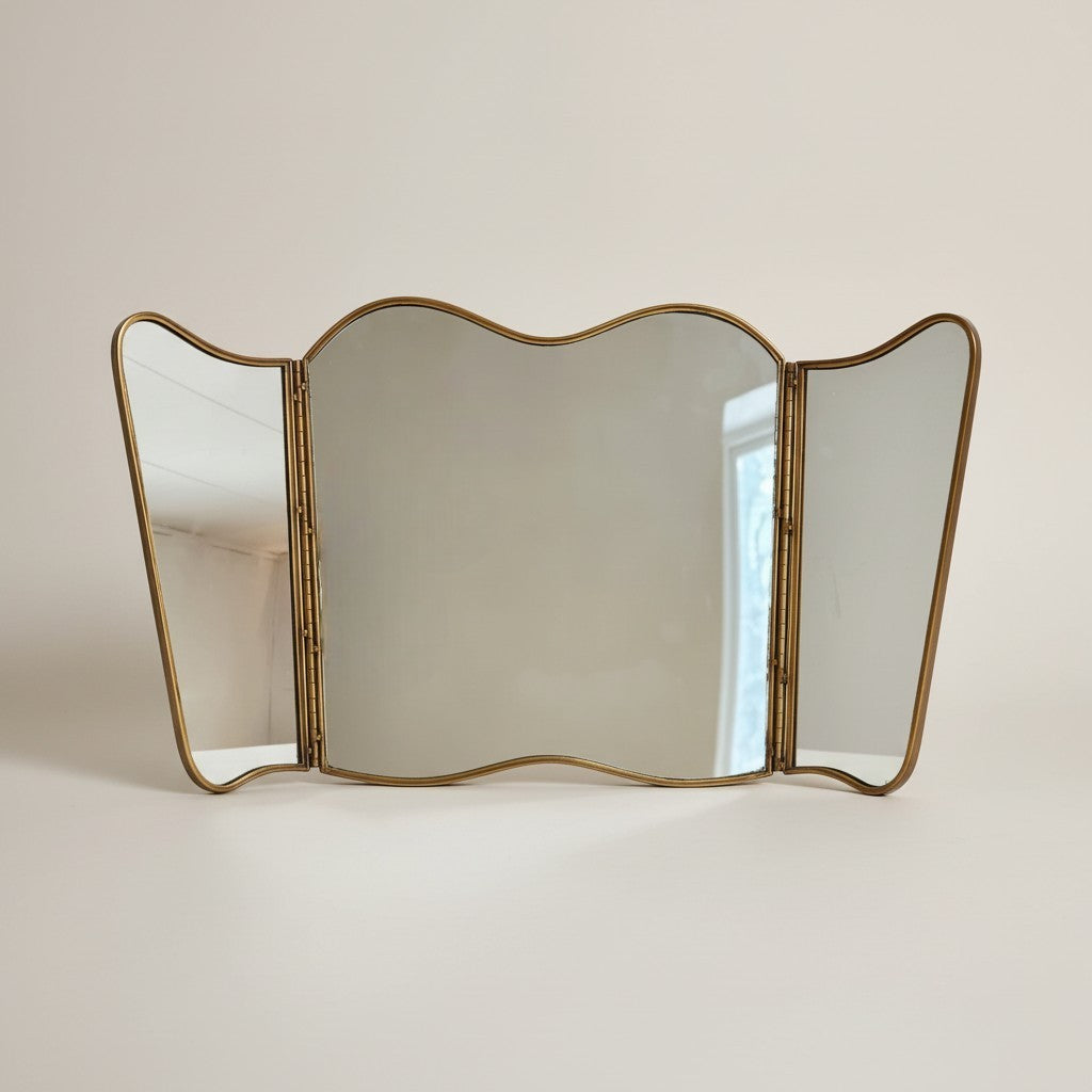 Spegel Jonna 3-delad Antik Mässing