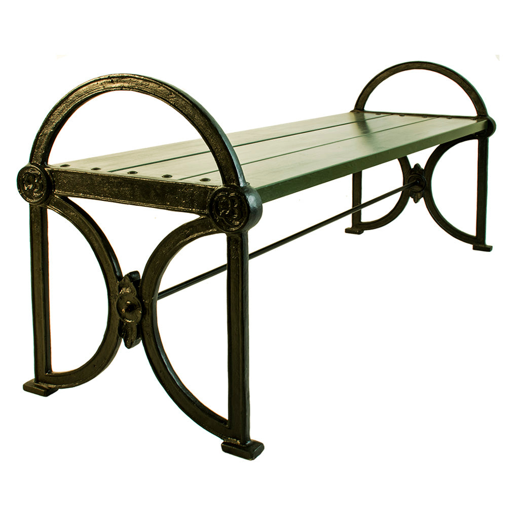 Trädgårdsbänk Movitz gjutjärn vagnsgrön