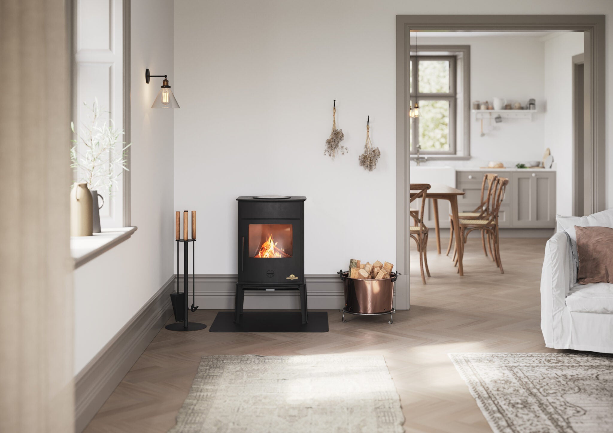 Gjutjärnskamin Oden 6300 Med Kokplatta