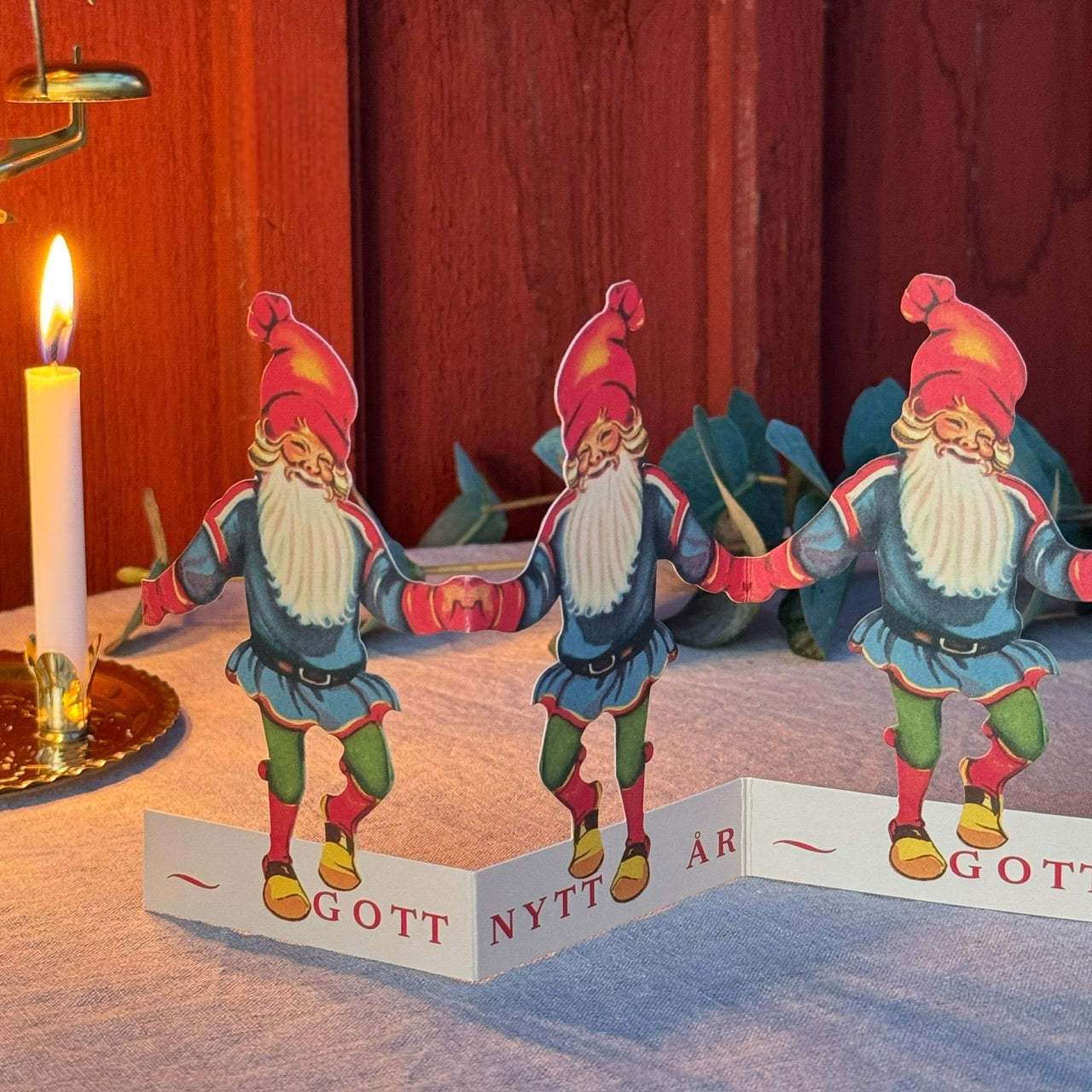 Papierlinie Weihnachtsmann Frohe Weihnachten