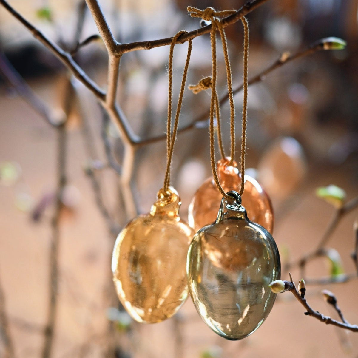 Glas-Eier für Osterzweige 3er-Pack