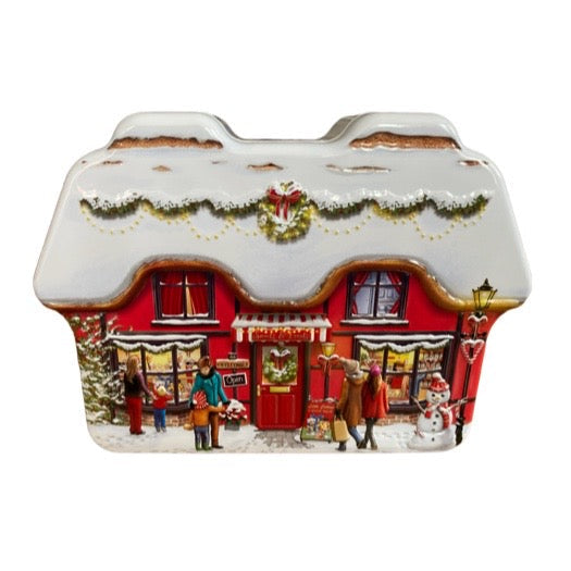 Blechdose für Weihnachtssüßigkeiten - Süßwarenladen