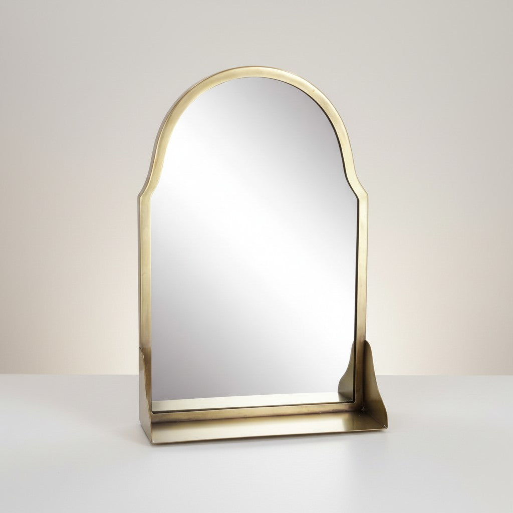 Spegel m. Hylla Antik Mässing