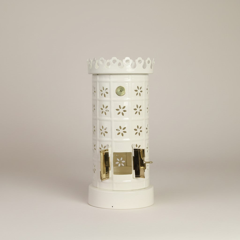 Värmeljushållare Kakelugn Vit