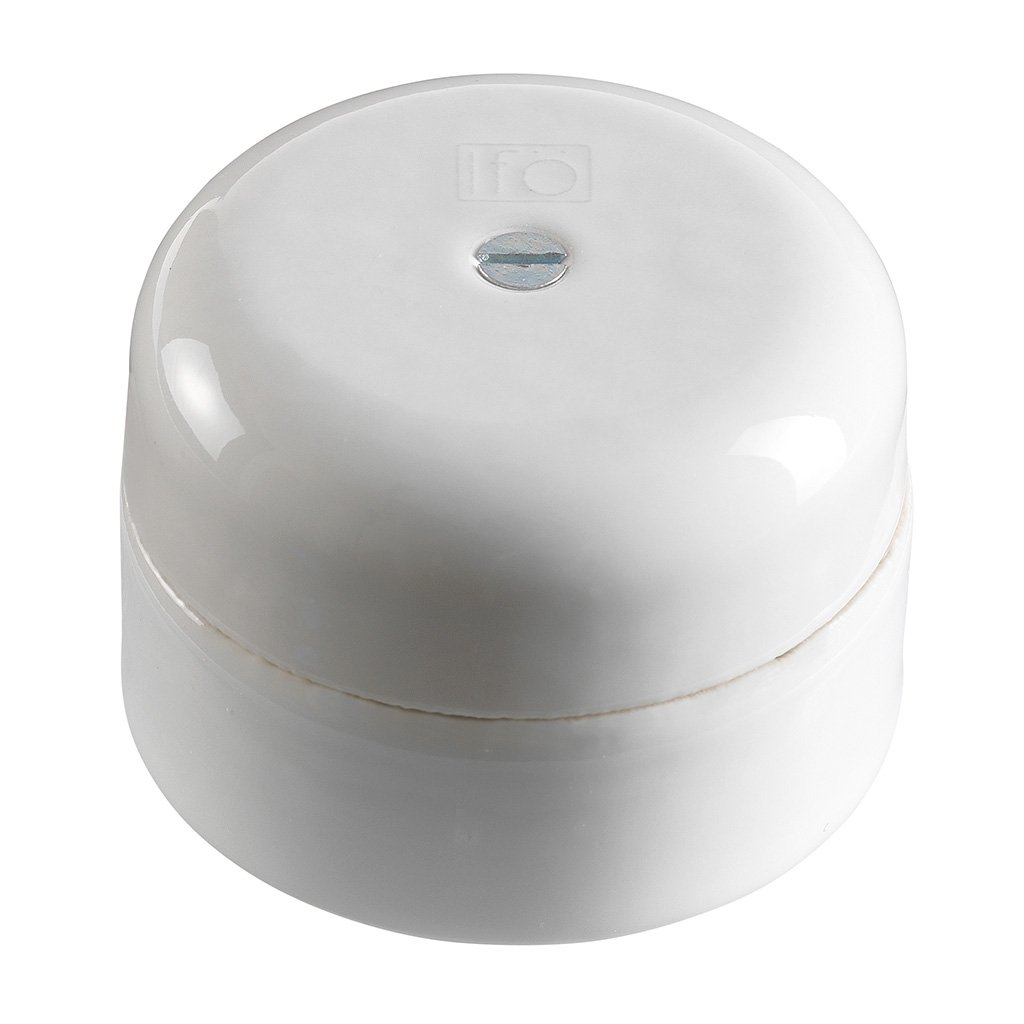 Forgreningsboks Rund Mindre Hvid