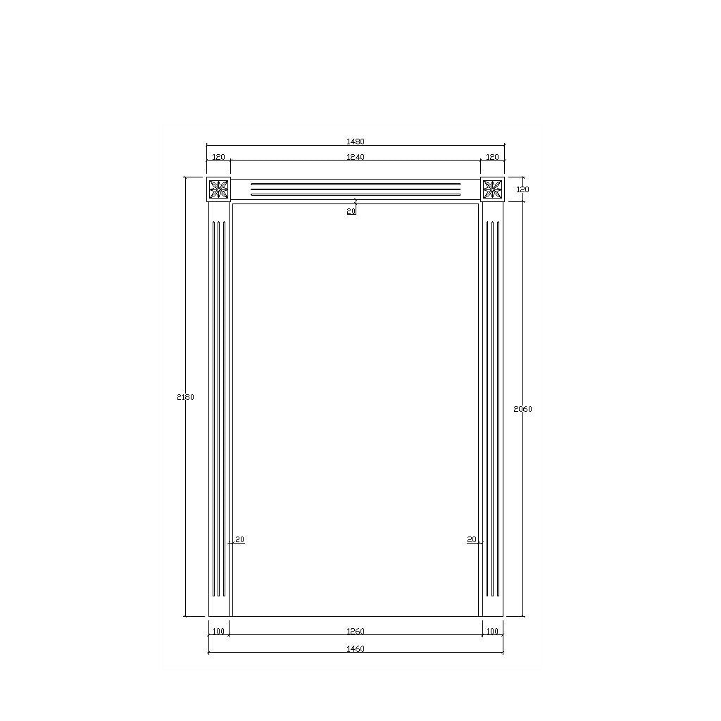 Invändigt foder Tradition grundmålat enkeldörr