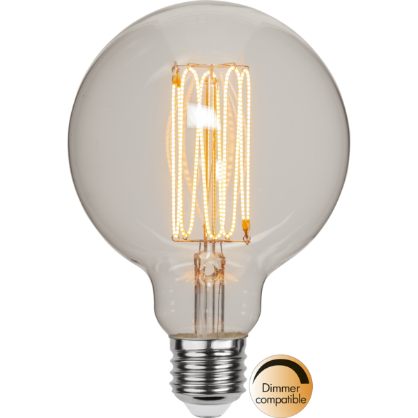 LED-lampa E27 G95 DecoLED Grace clear