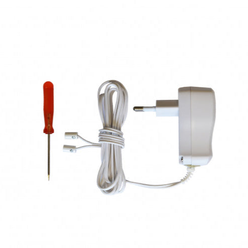 Liten adventsstjärna Herrnhuter röd plast 13 cm + kabelpaket