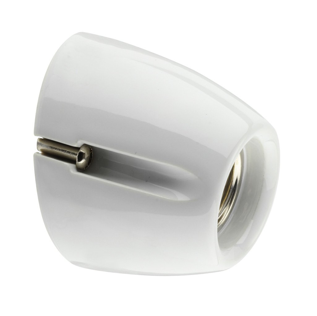 Fotlamphållare Vit Vinklad