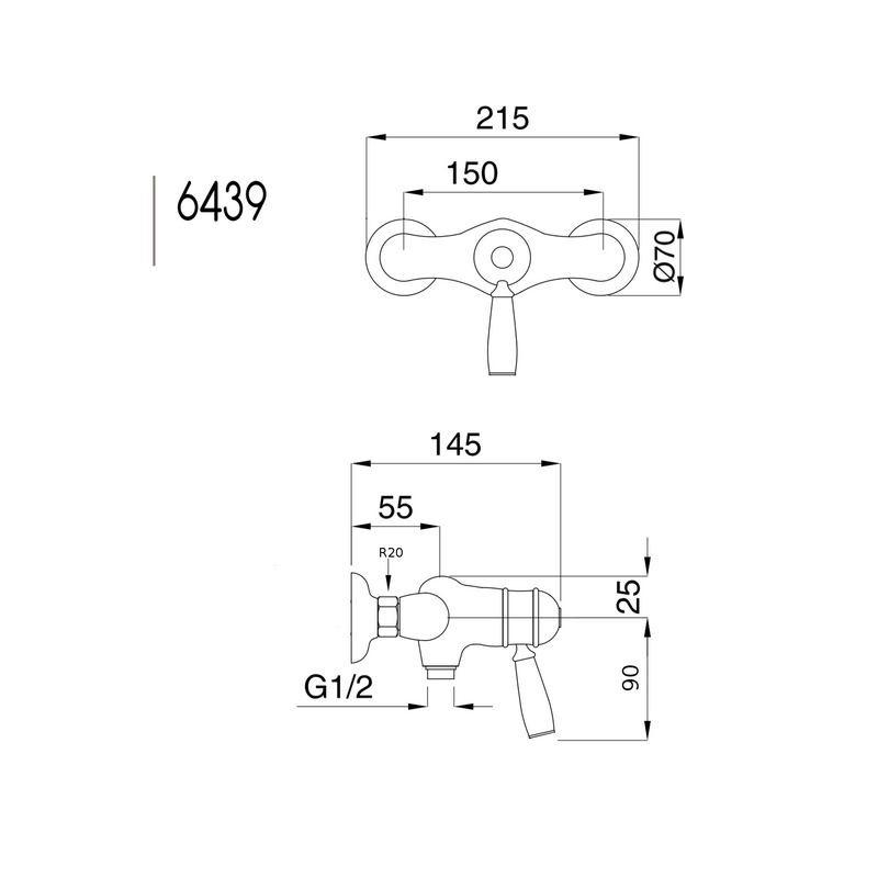 Denver Duschblandare krom