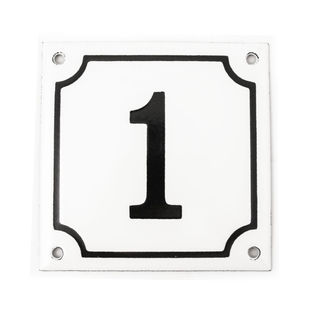 Hausnummer Emaille 1