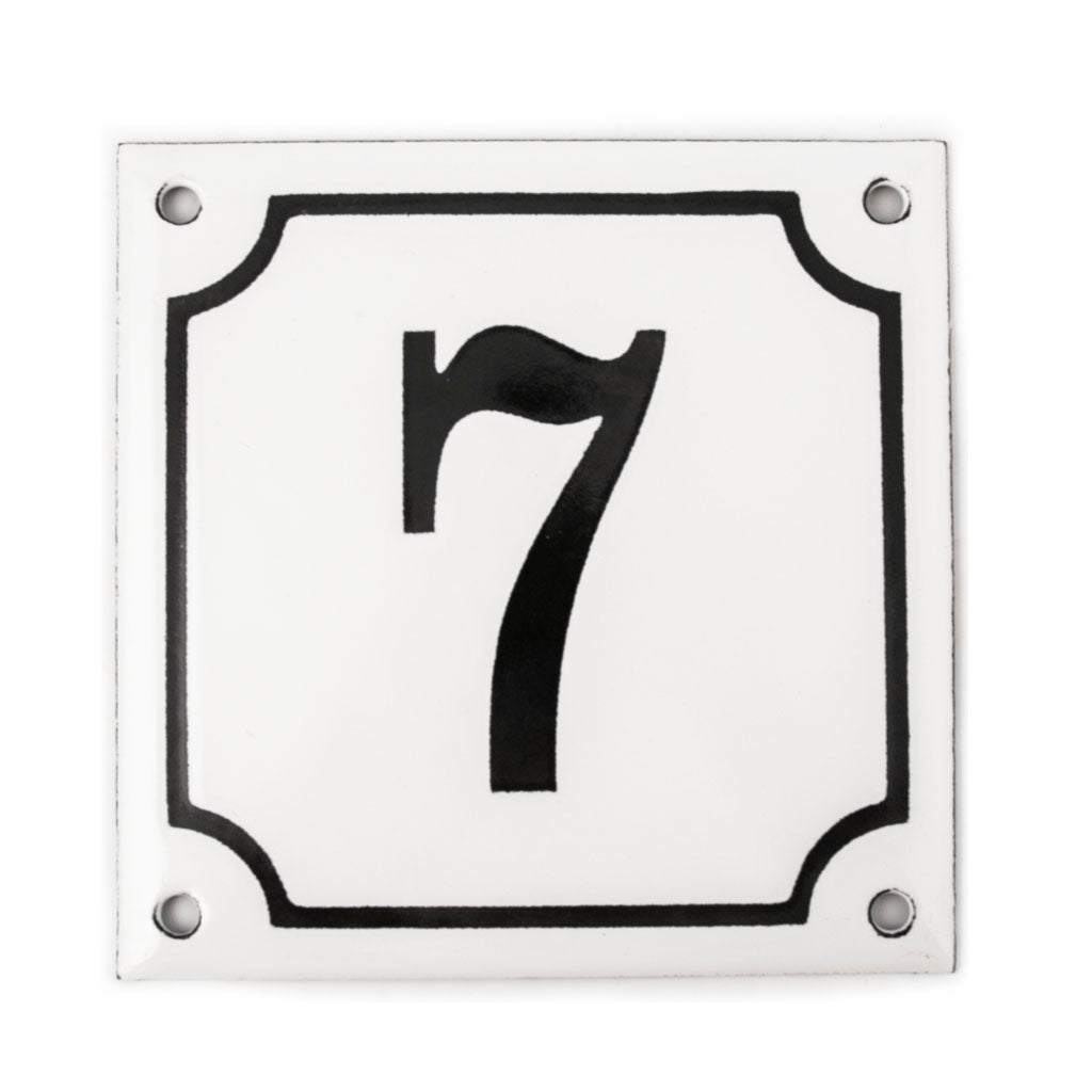 Hausnummer Emaille 7