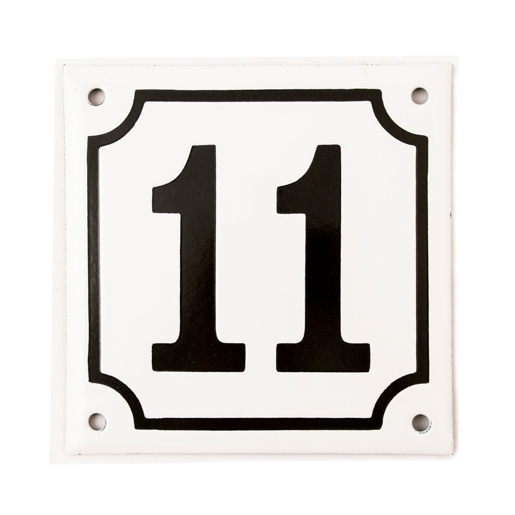 Hausnummer Emaille 11