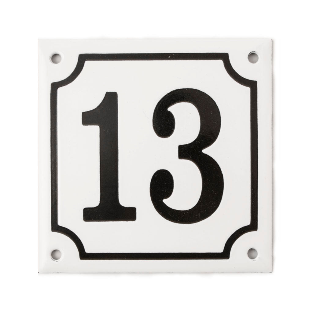 Hausnummer Emaille 13