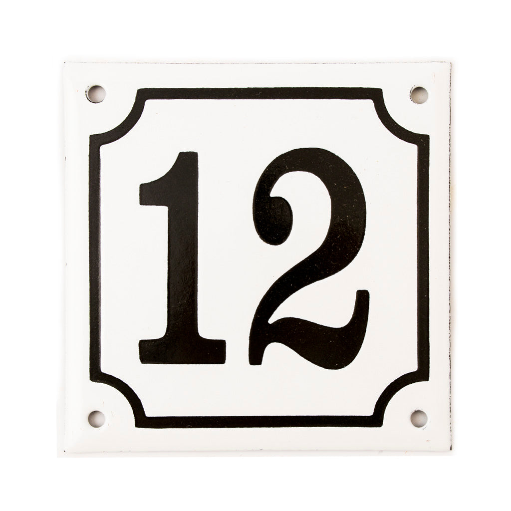 Hausnummer Emaille 12