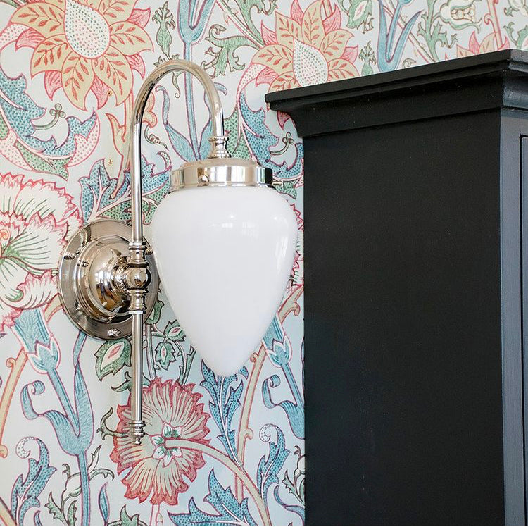 Badrumslampa vägg förnicklad mässing Blomberg