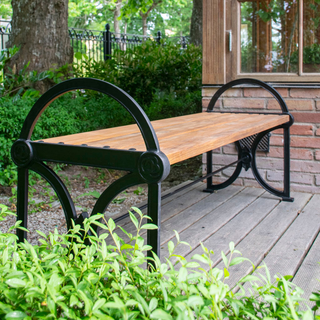 Trädgårdsbänk Movitz gjutjärn & teak