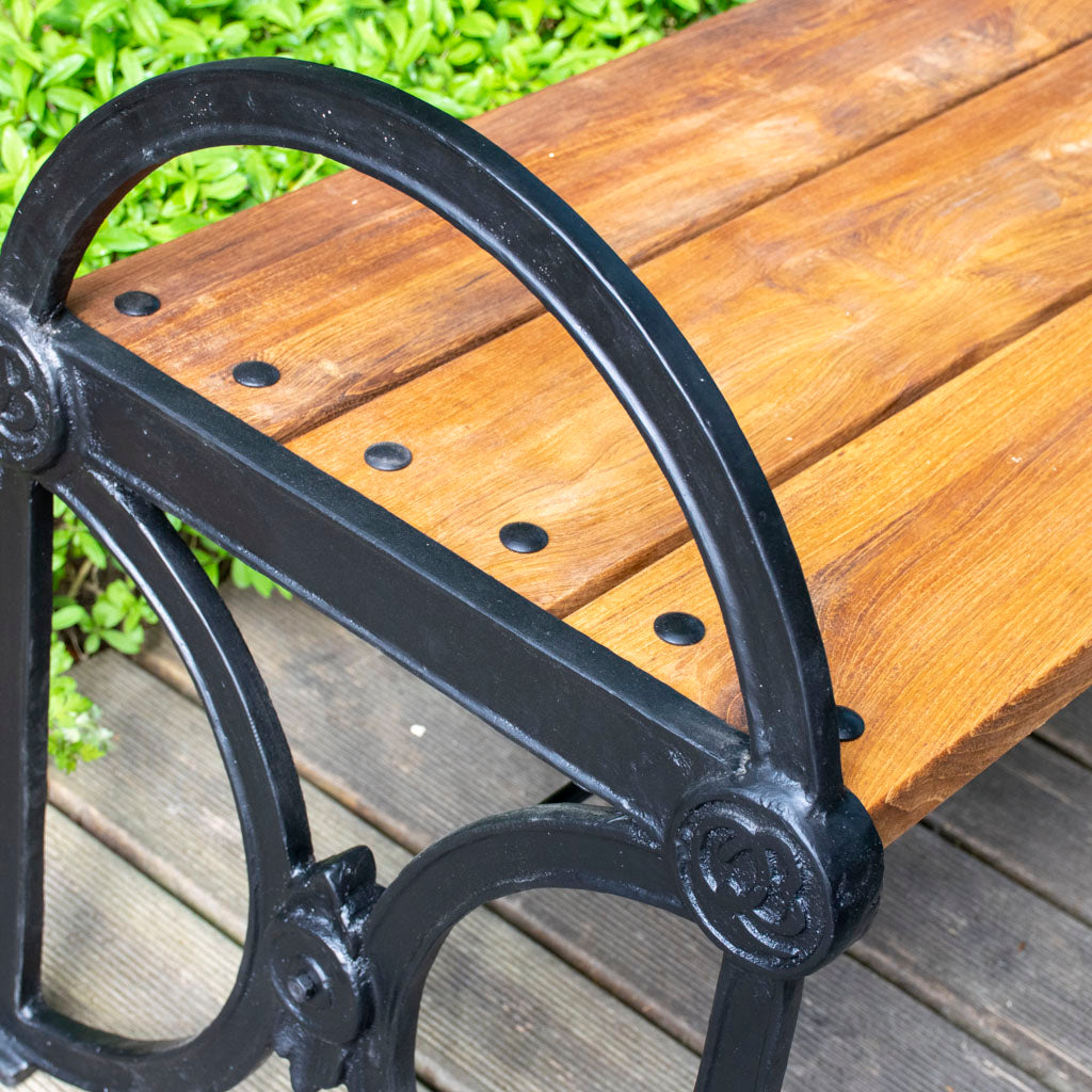 Trädgårdsbänk Movitz gjutjärn & teak