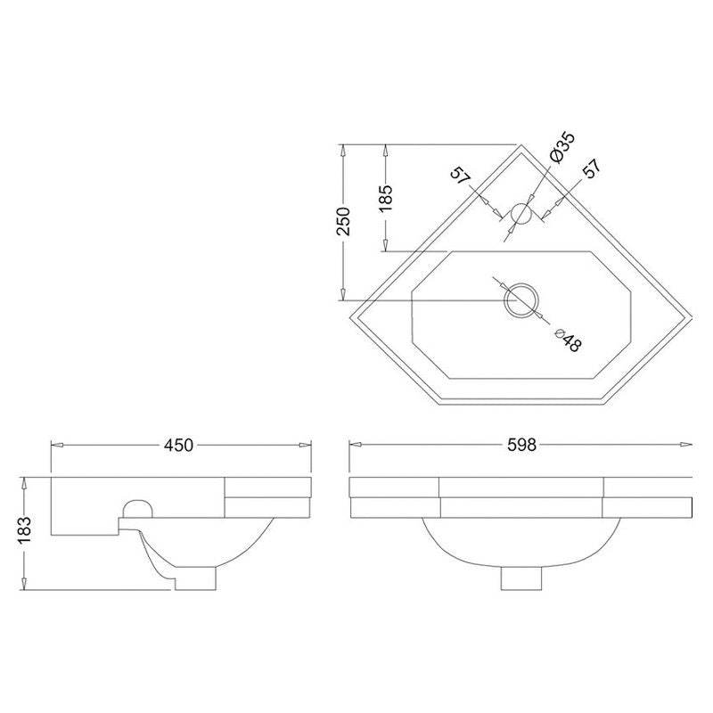 Hörnhandfat Burlington