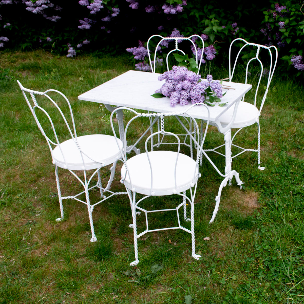 Cafébord Skäret rektangulärt med marmorskiva