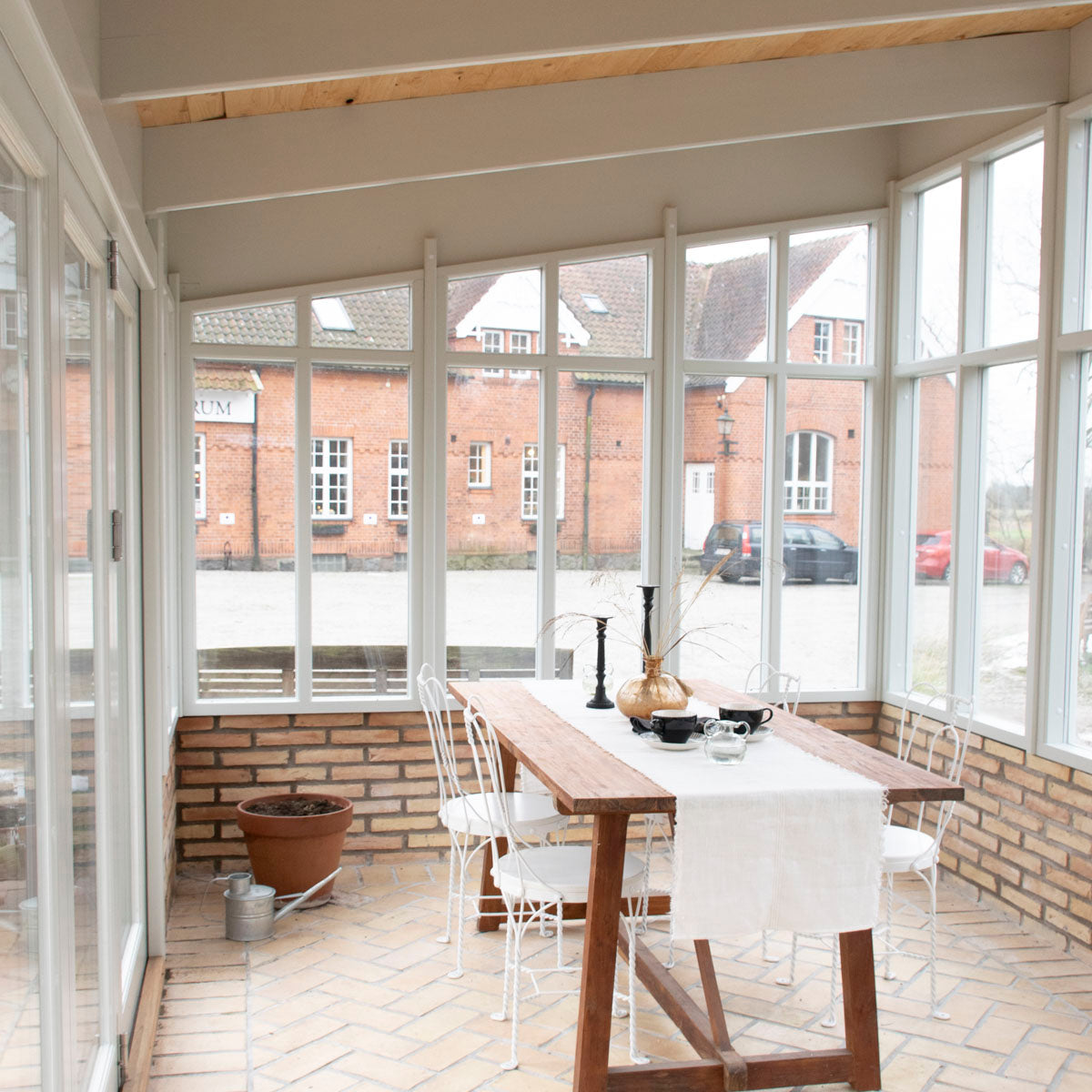 Tegelsten handslagen peach