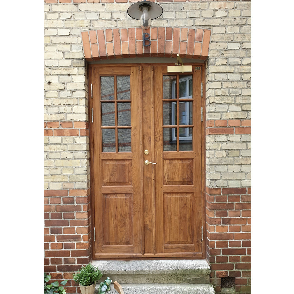 Kivik ytterdörr pardörr oljad teak