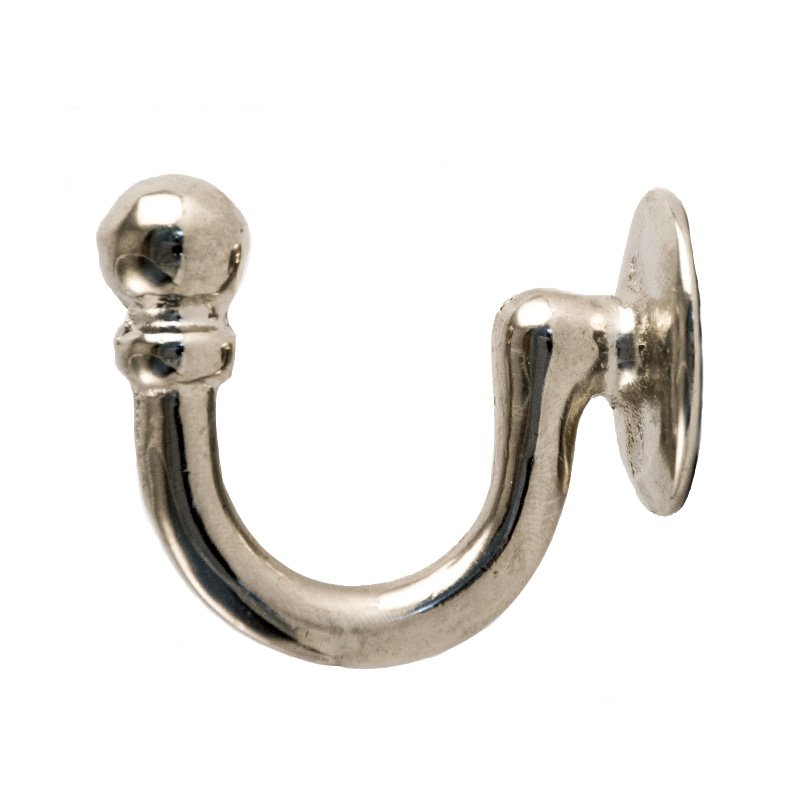 Großer Haken aus vernickeltem Messing