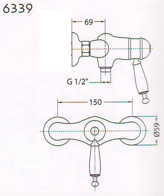 Oxford duschblandare termostat krom