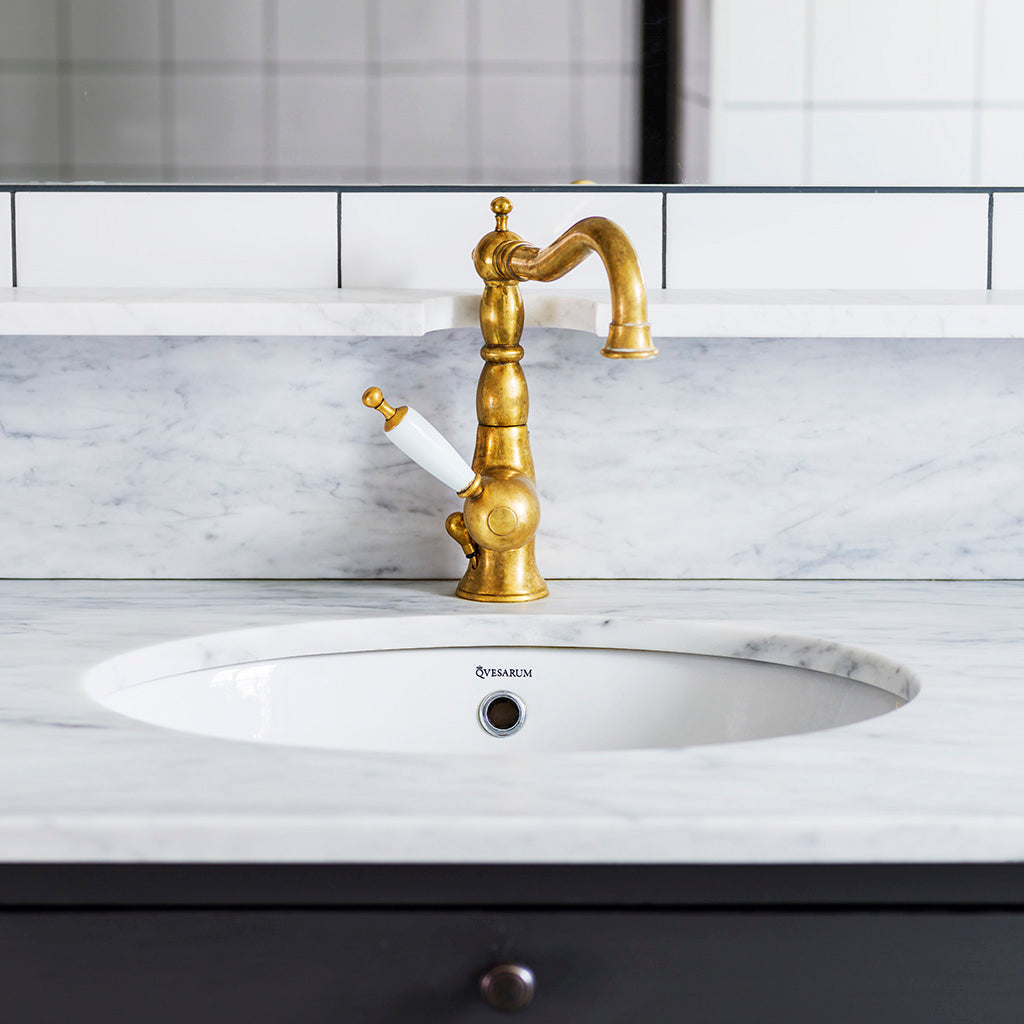 Oxford tvättställsblandare mässing