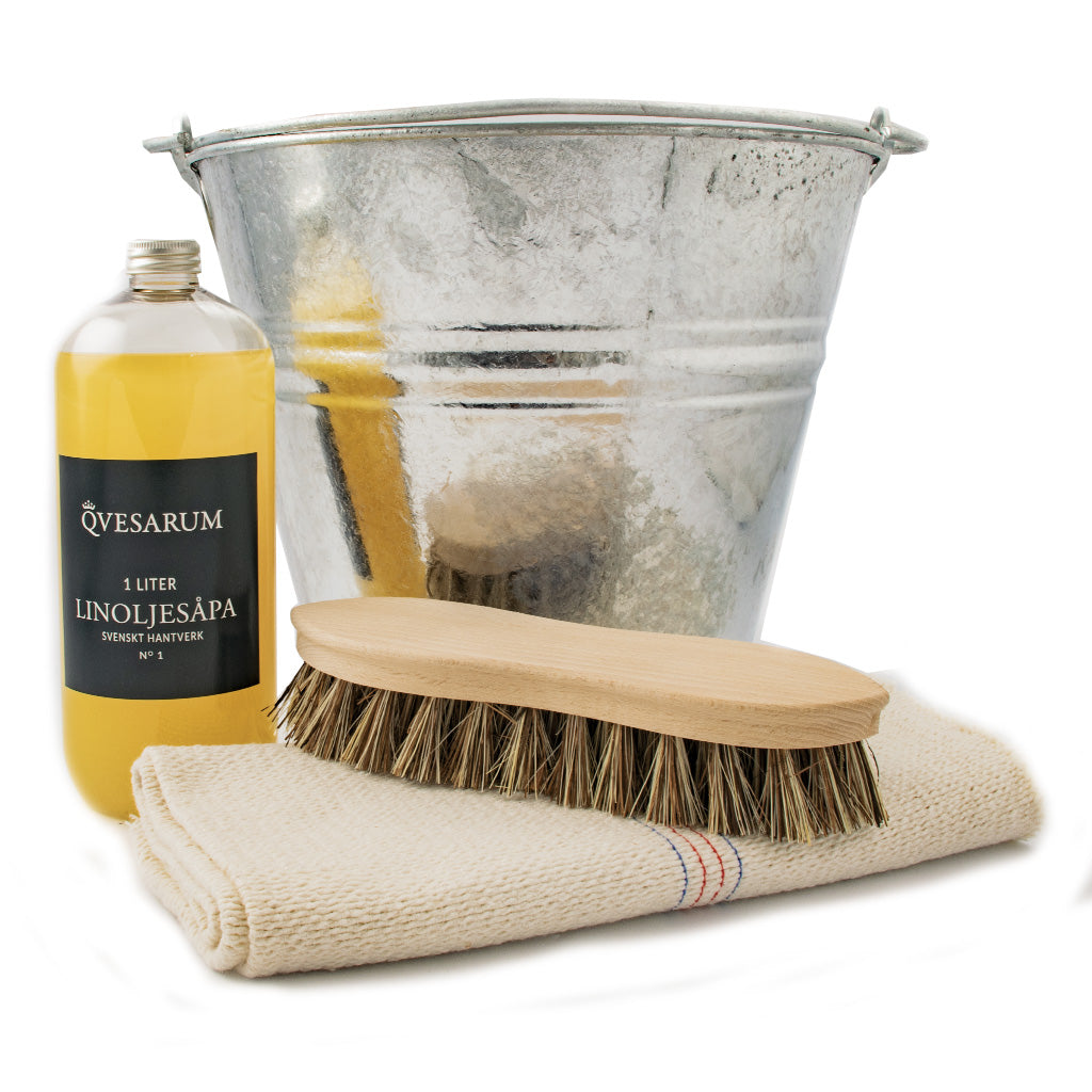 Scheuer-Set mit Leinölseife
