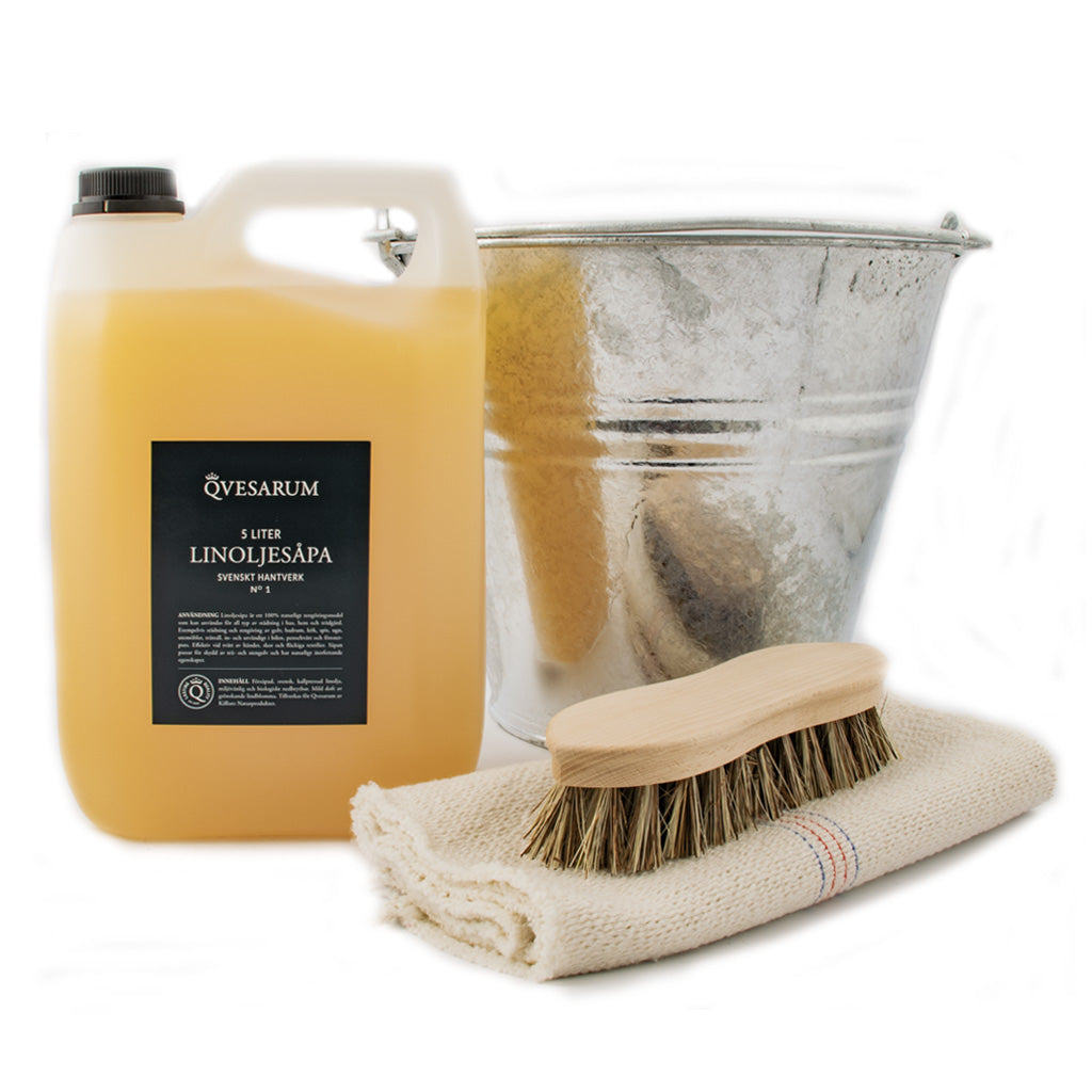 Großes Scheuer-Set mit Leinölseife