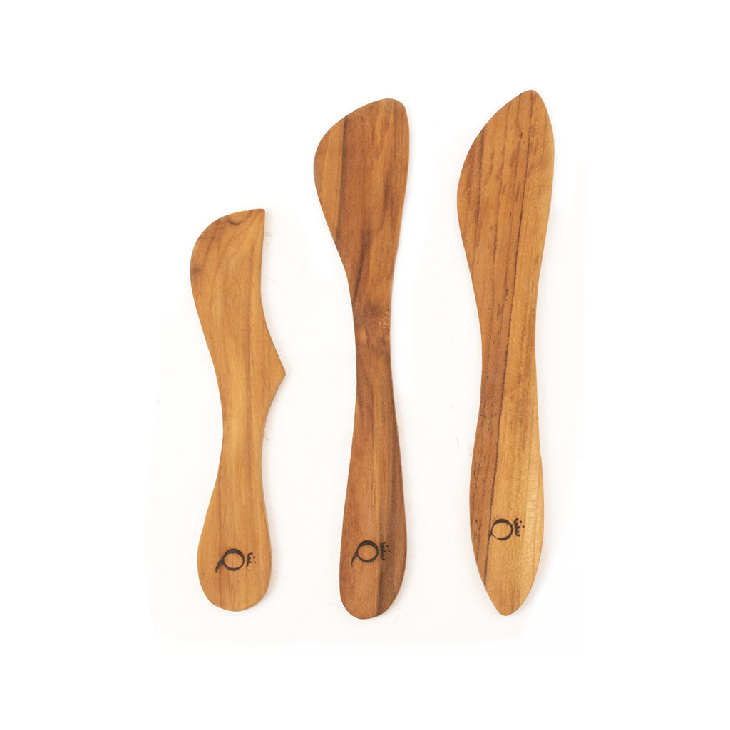 Smörknivar i trä 3-pack