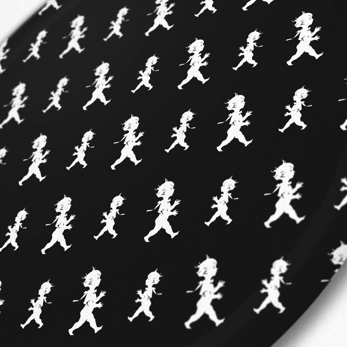 Solstickan bricka svart rund