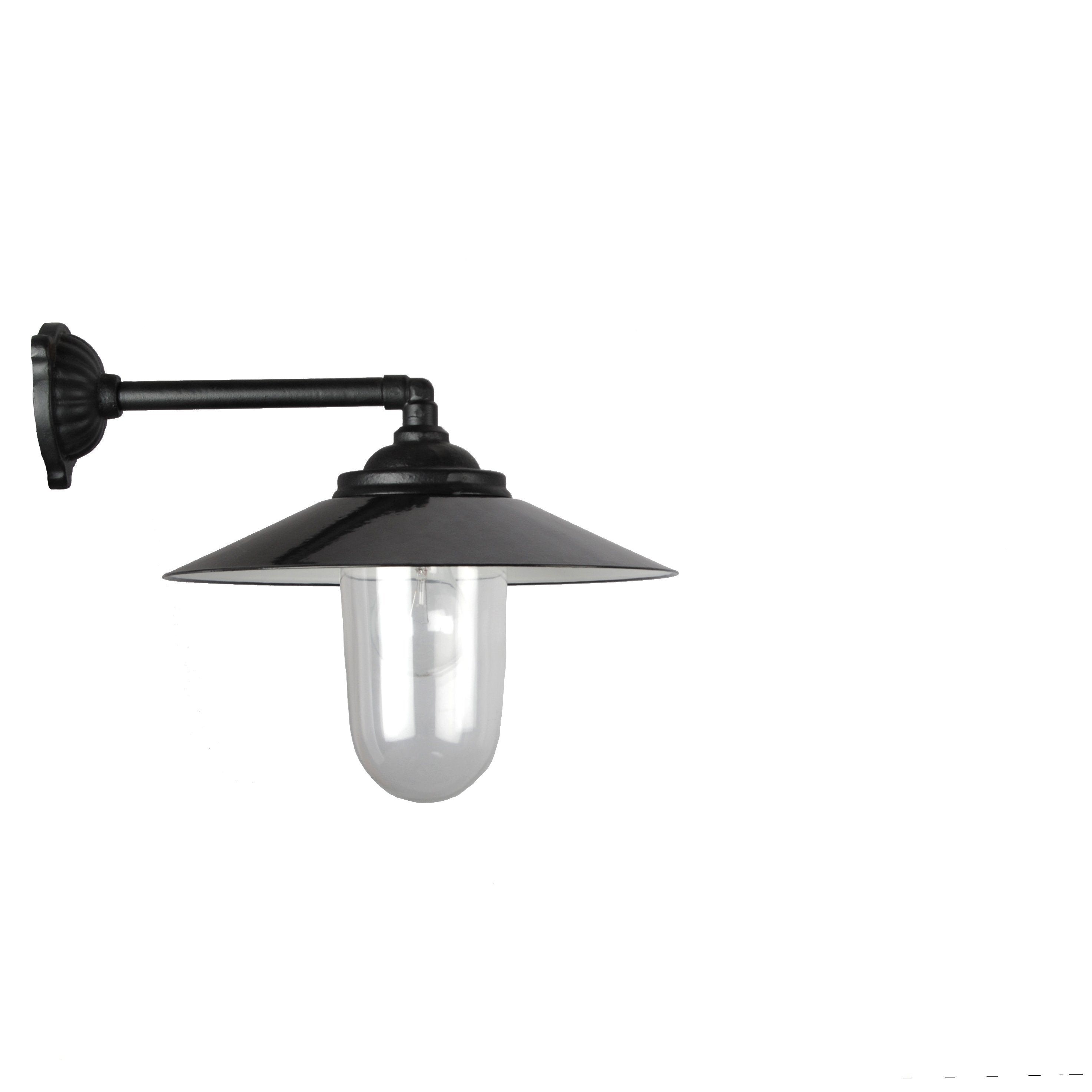 Stallleuchte 90 gerade 47 cm Schwarz