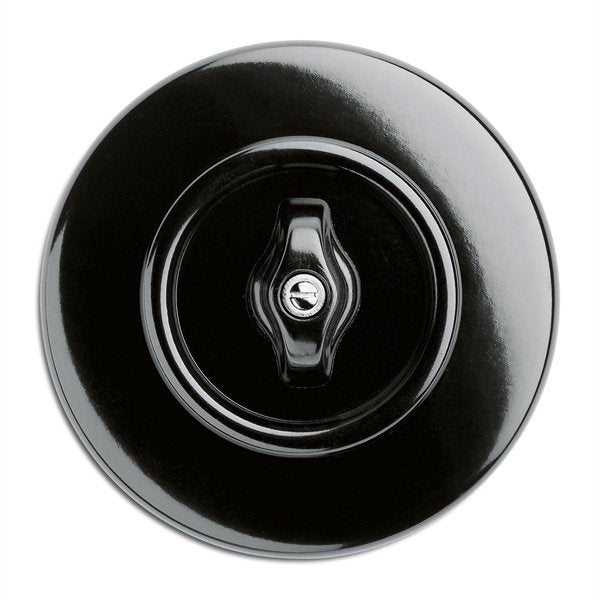 Täckring svart bakelit